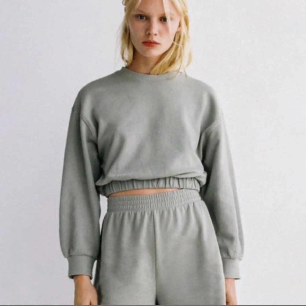 Zara sweatshirt :: icy grey :: size large